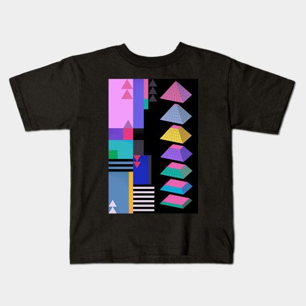 Magic Triangles Kids T-Shirt by Mr.Melville